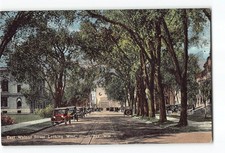 Green Bay WI Postcard 1907-1915 East Walnut Street Looking West Parked Autos picture