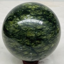 Natural Southern Jade Sphere Green Serpentine Crystal Ball Healing 1820g 4LB picture