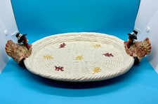 Fitz & Floyd Pilgrims Progress Thanksgiving Oval Serving Tray 14-5/8