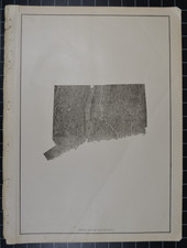 CONNECTICUT & RHODE ISLAND - RELIEF MAP - B&W - 1912 - RAND-McNALLY  ATLAS picture