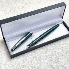 Vintage Pilot 55 Dark Green Fountain Pen Steel Nib CT Made in Japan BS177 picture