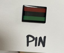 flag pinback button Marcus Garvey Red Black Green Pan African UNIA Flag RARE VTG picture