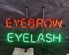 Eyebrow Eyelash Neon Sign Lamp Light Nightlight Business Beer Decor 24