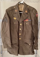 Vintage WWII US Army Air Force’s USAAF Wool Service Jacket w/Medals Pins Named picture