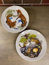Vintage 1977 Halbert’s Plate Foxes & Evergreen  And Squirrels Limited Edition picture