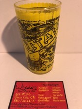 VTG 1950s Utah Hazel Atlas Gay Fad State Souvenir Glass Tumbler picture