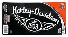 Harley-Davidson Winged 1903 H-D Large Decal - Black & White - 6 x 12 in. picture
