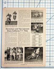 1961 CYCLE Magazine Page California TT Motorcycle Racing Dorresteyn Van Leewen picture