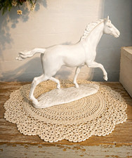 Vintage Hutschenreuther Germany White Porcelain Horse Figurine Sculpture picture