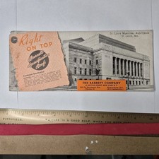Vintage St. Louis Municipal Auditorium Advertising Ink Blotter Barrett Co. picture