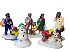 Department 56 Snow Village Townspeople (5 PCS) African American 55252 NIB RARE picture