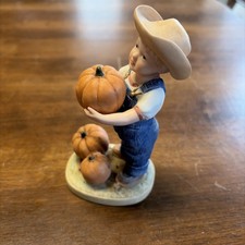 Vintage 1985 Homco Denim Days Danny Pumpkin #1502 Figurine picture