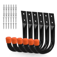 Horusdy 6-Pack Heavy Duty Metal Wall Hooks Large Garage Storage Organization picture