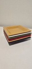 Lot of 6 Small Fall Colored Plastic Trays  Melamine Vintage Made China picture