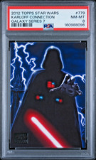 2012 TOPPS STAR WARS GALAXY SERIES 7 #779 KARLOFF CONNECTION PSA 8 Darth Vader picture