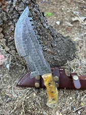 Tom TRACKER Brown Handmade Damascus Steel knife, Hunting & Survival Full Tang picture