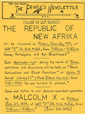 Black Nationalism~Vintage 1979 African American Flyer~RNA~Inspired by Malcolm X picture