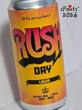 2026 RUSH DAY LAGER BEER CAN ROCK MUSIC BAND HENDERSON TORONTO CANADA WHY U HERE picture