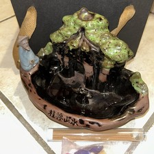 Japanese Ceramic Incense Holder Vintage  picture