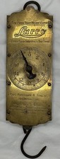 Vintage Larro Farm  Sure Milk Brass Hanging Scale Dairy Farm Advertising. picture