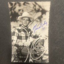 Vintage Gene Autry Cinema Postcard Autograph Signature Dedication picture