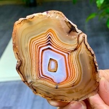 115G Natural Red Stripe Agate Slice Quartz Crystal  Slab Ore Specimen picture