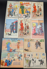 10 Vintage Comic/Humor Postcards With Scottish Terriers picture
