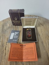 ​Vintage Ronson Varaflame Piezoelectric Butane Lighter Tortoise Gold Boxed Japan picture