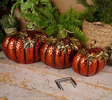Set of 3 Nested Metallic Finish Half Pumpkins by Valerie H464624 picture