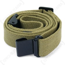 US WWII M1 Garand Sling Canvas Rifle Web Sling with Correct WW2 Hardware (Green) picture