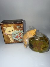 Vintage Avon Curious Kitty Here’s My Heart Cologne 2.5 Oz Full Box Cat Fishbowl picture