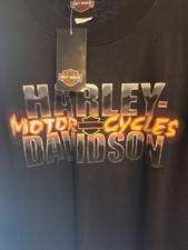 men's harley davidson t shirt size large picture