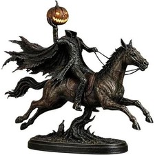 9in Lighted Headless Horseman Statue LED Pumpkin Sleepy Hollow Halloween Prop picture
