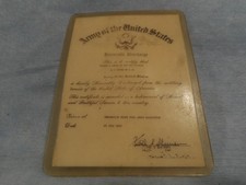 WW2 1947 Army Honorable Discharge laminated cards:Robert A. Crudo San Fran Calif picture