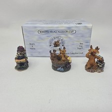 Boyds Bearly-Built Villages Kringle's Village Set of 3 Bears in hot tub picture