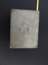 Vintage Just Anderson Pewter Box Blyfrit Tin 464 Lined Wood 1930s picture