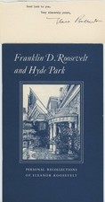 Eleanor Roosevelt- Clipped Signature w/ FDR/Hyde Park Booklet picture