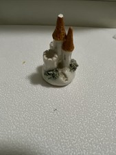 Tiny Vtg Miniature Porcelain Castle See Read picture