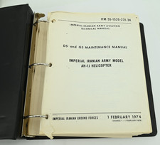 Vintage Imperial Iranian Army Model AH-1J Helicopter DS/GS Maintenance Manual picture