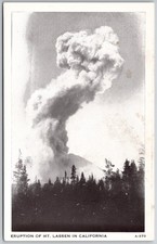 Vintage MT. LASSEN Eruption Postcard California Volcano J.F. Johnson 1910s picture