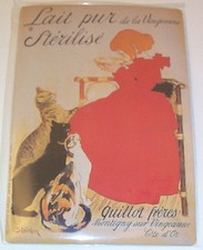 French Milk Lait Advertising Sign w/ Cats picture