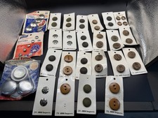 Vintage Sewing Buttons Lot Prims JHB Imports La Mode Wooden Edelweiss Craft  picture