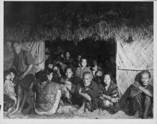 Aged Japanese natives following fall Iheya Shima, an island near O Old Photo picture