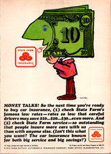 State Farm Magazine Ad Vintage Cartoon Money Fish Jack Benny Insurance 1950s picture