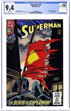 Superman #75D Direct Variant 1st Printing CGC 9.4 1993 4710940018 picture