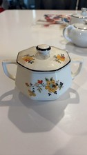 Homer Laughlin Vintage Sugar Bowl with Floral Design picture