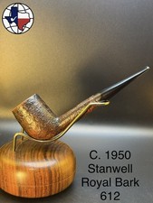 Vintage C. 1950 Stanwell Royal Bark 612 Tobacco Pipe picture