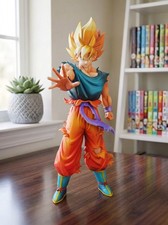 Dragon Ball Z Super Saiyan Goku Figure Battle Damage Tattered Gi Hand Gift Toy picture
