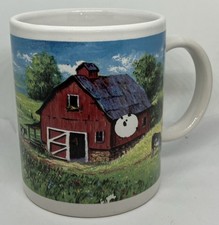 ☕️2004 Houston Harvest Gift Chestnut Creek Farm Tractor Coffee Tea Mug F/SH picture