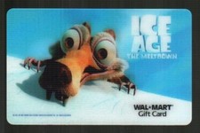 WALMART Ice Age The Melt Down, Scrat ( 2006 ) Lenticular Gift Card ( $0 ) picture